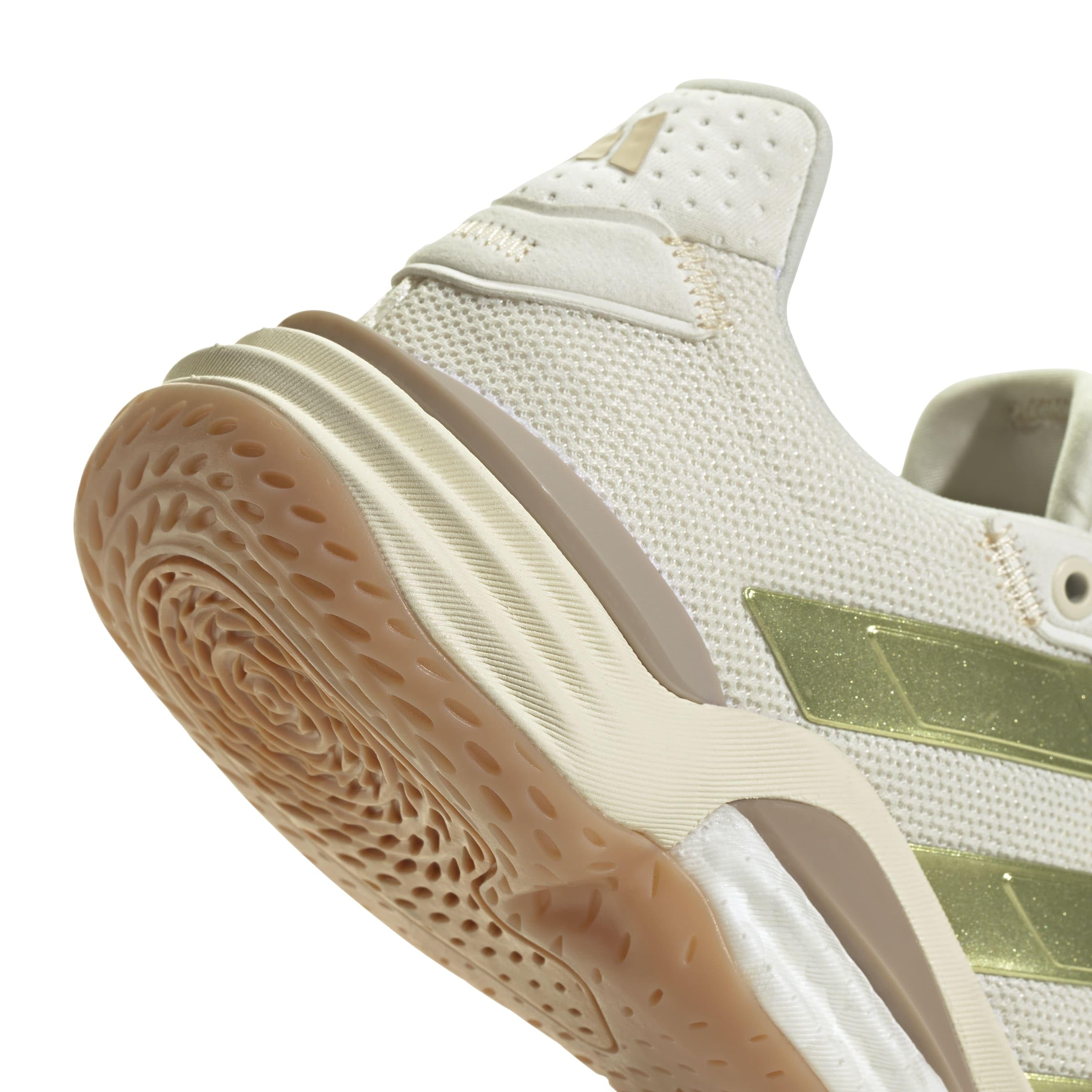 adidas Mujer Stabil 16 Indoor Shoes, Off White/Gold Met./Crystal Sand, 49 1/3 EU