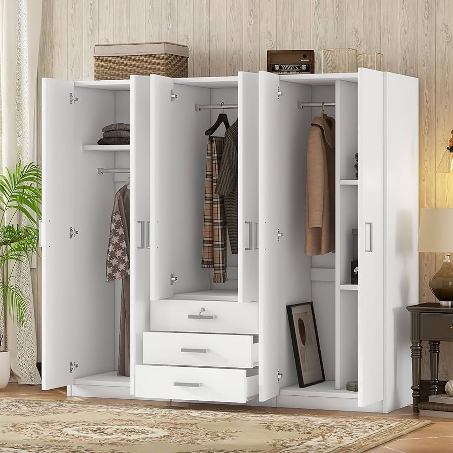 ルフェール 6ドロワー Amazon.com: HRJHLucky 6-Doors Wooden Storage Wardrobe with