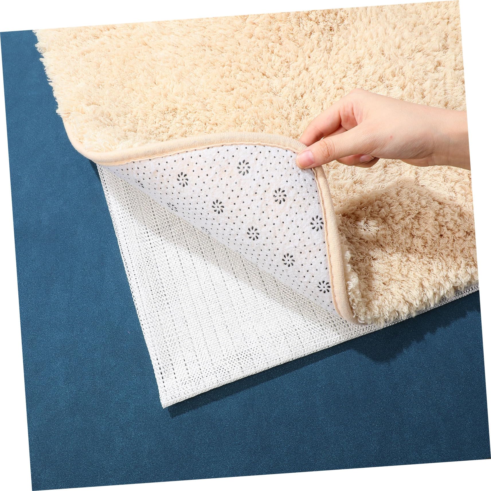 Tapis Antidérapant PVC Rigide Protection pour Sols Durs Protège Tapis Glissement et Bords Relevés