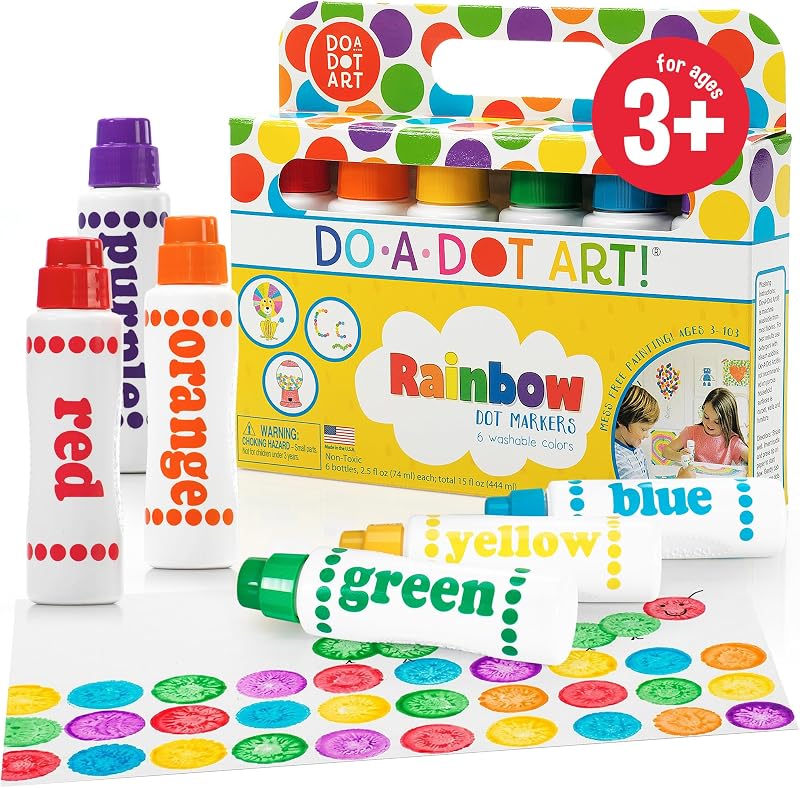 Do A Dot Art Rainbow six-pack washable dot paint markers