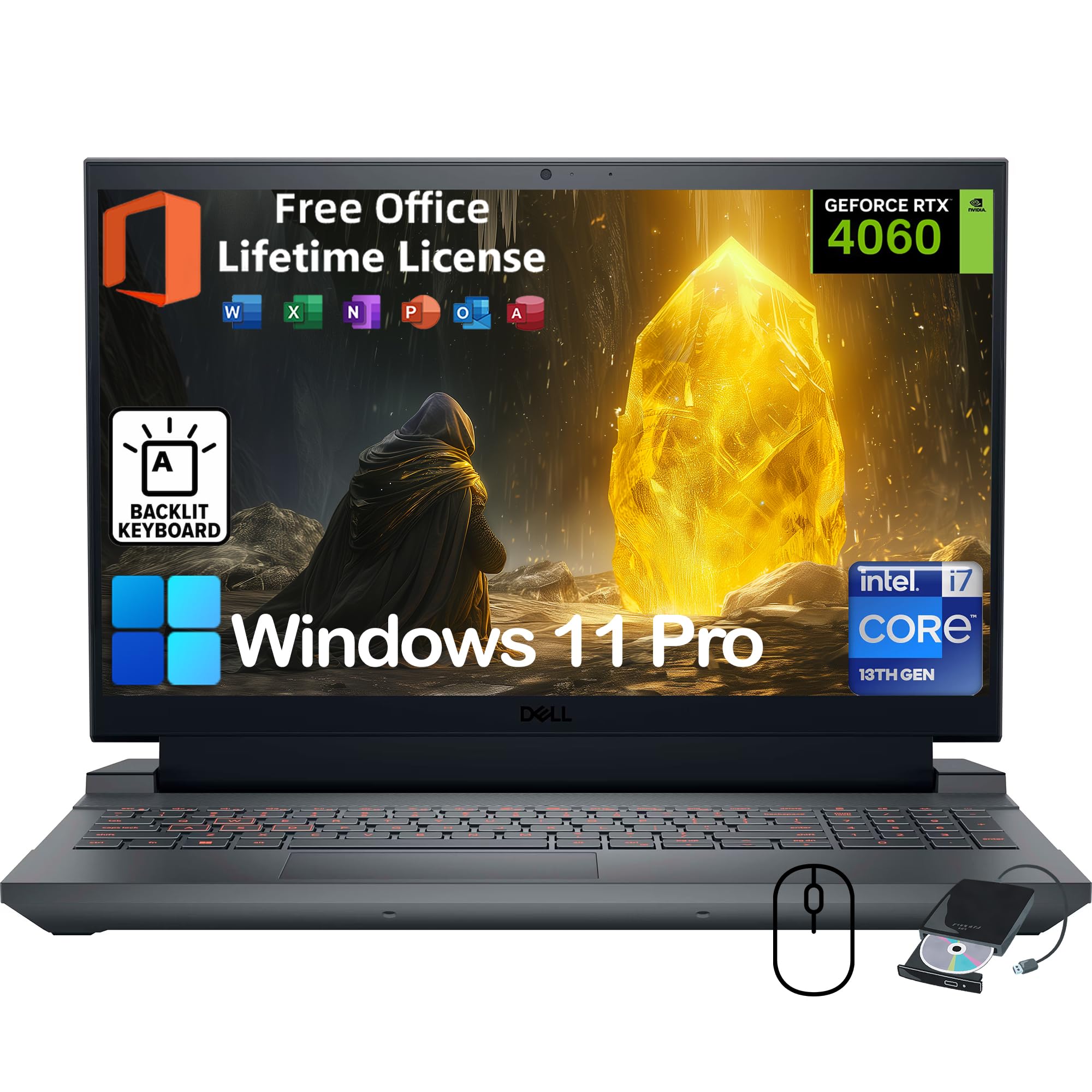 Amazon.com: Dell G15 5530 Gaming Laptop - w/Office Lifetime • 15.6 