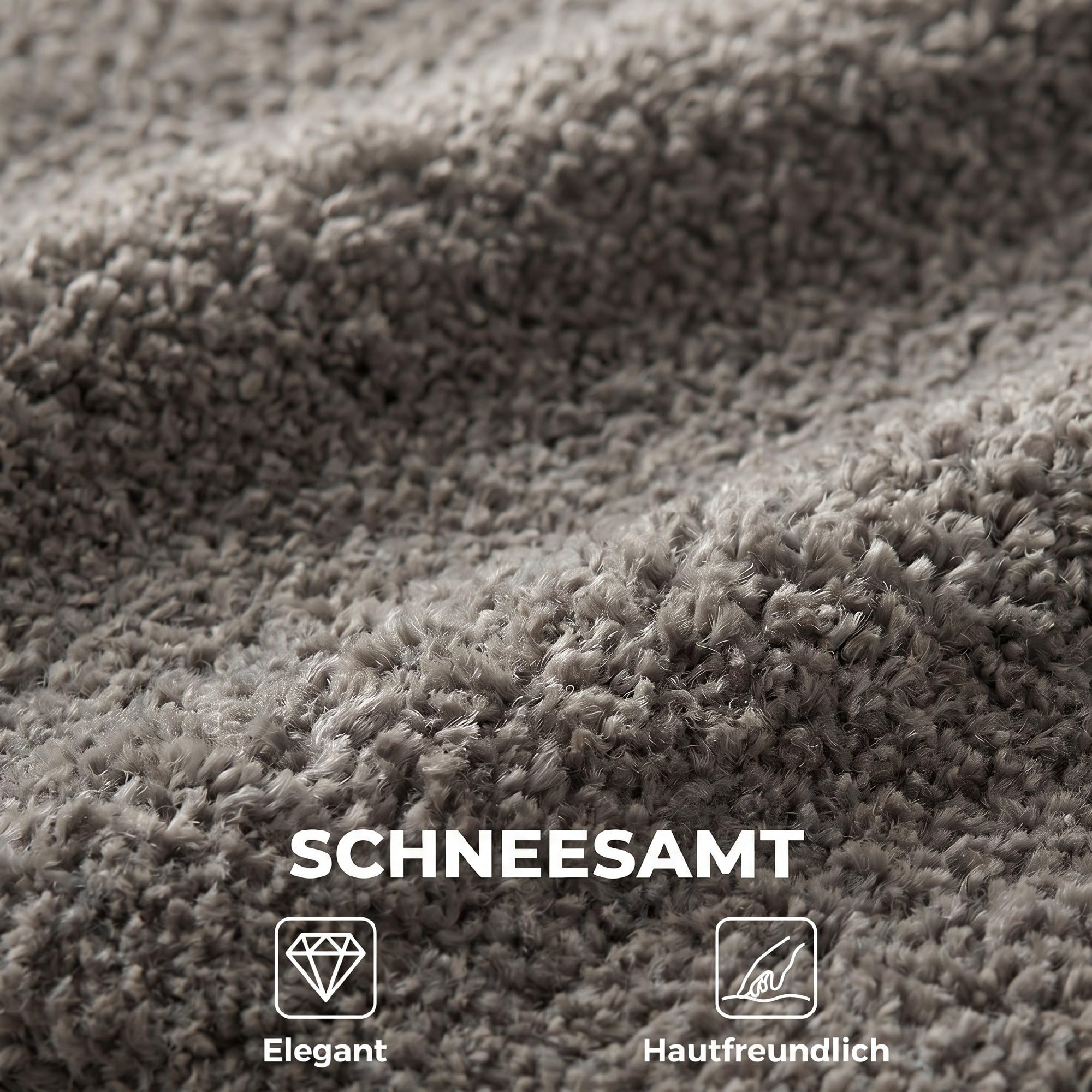 HOMCOM Schreibtischstuhl mit Samtoptik, Verstellbar Kopfstütze, Grau