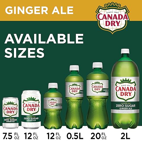 Miniatura 4 de Canada Dry Zero Sugar Ginger Ale Soda latas de 12 onzas líquidas paquete de 12