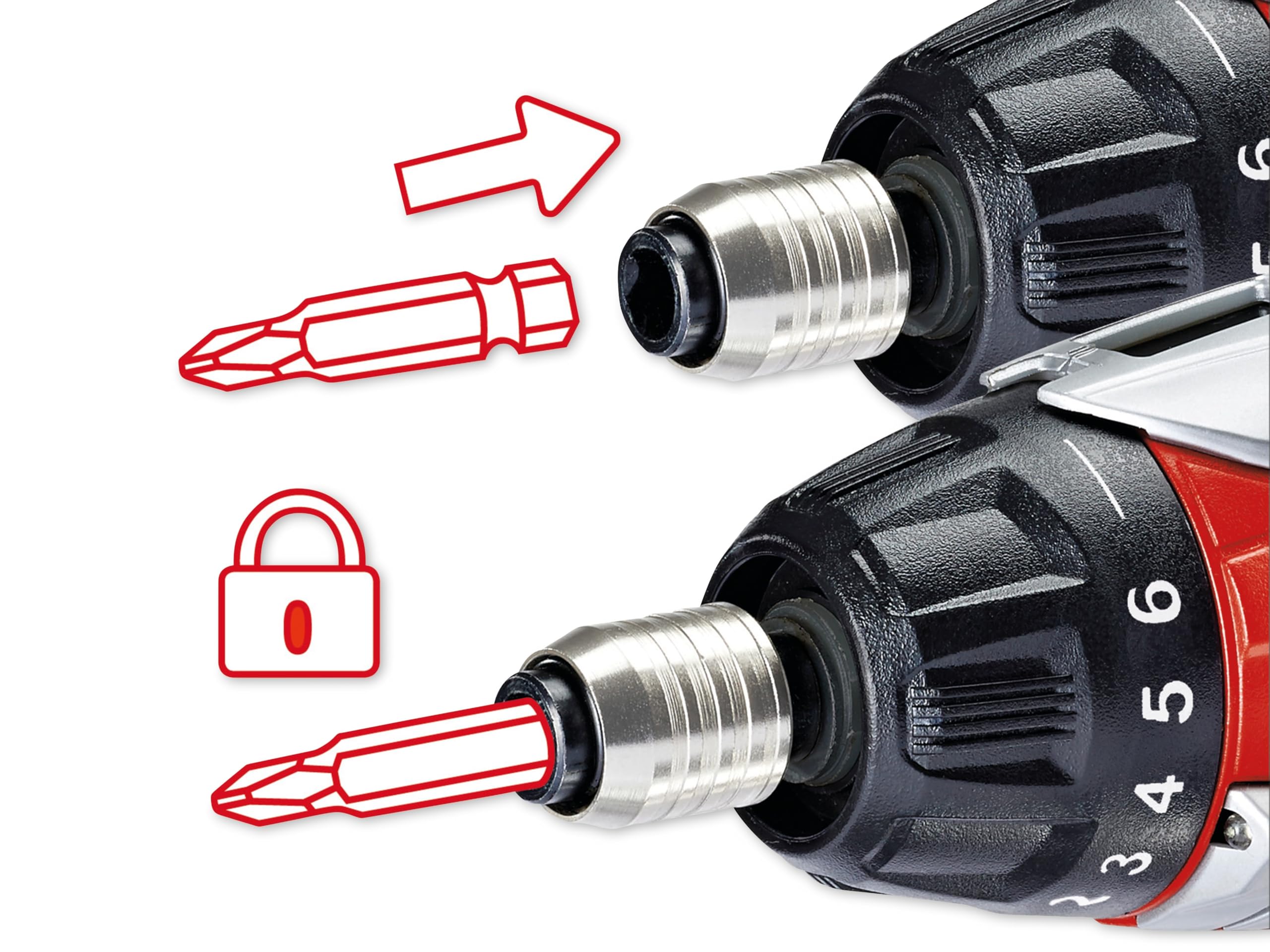 Einhell 4513495 Kit Cacciavite a Batteria Te-Sd, 3.6 Li, 3.6V, Rosso