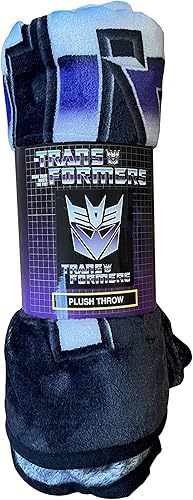 Miniatura 7 de Transformers Hasbro Decepticon Symbol 80's - Manta de felpa con estampado de dibujos animados