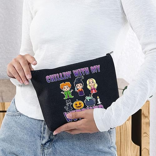 Miniatura 4 de BWWKTOP Sanderson Sisters - Bolsa de maquillaje para cosméticos de Winifred & Mary & Sarah, regalos para fanáticos de Chillin With My Witches, bolsa