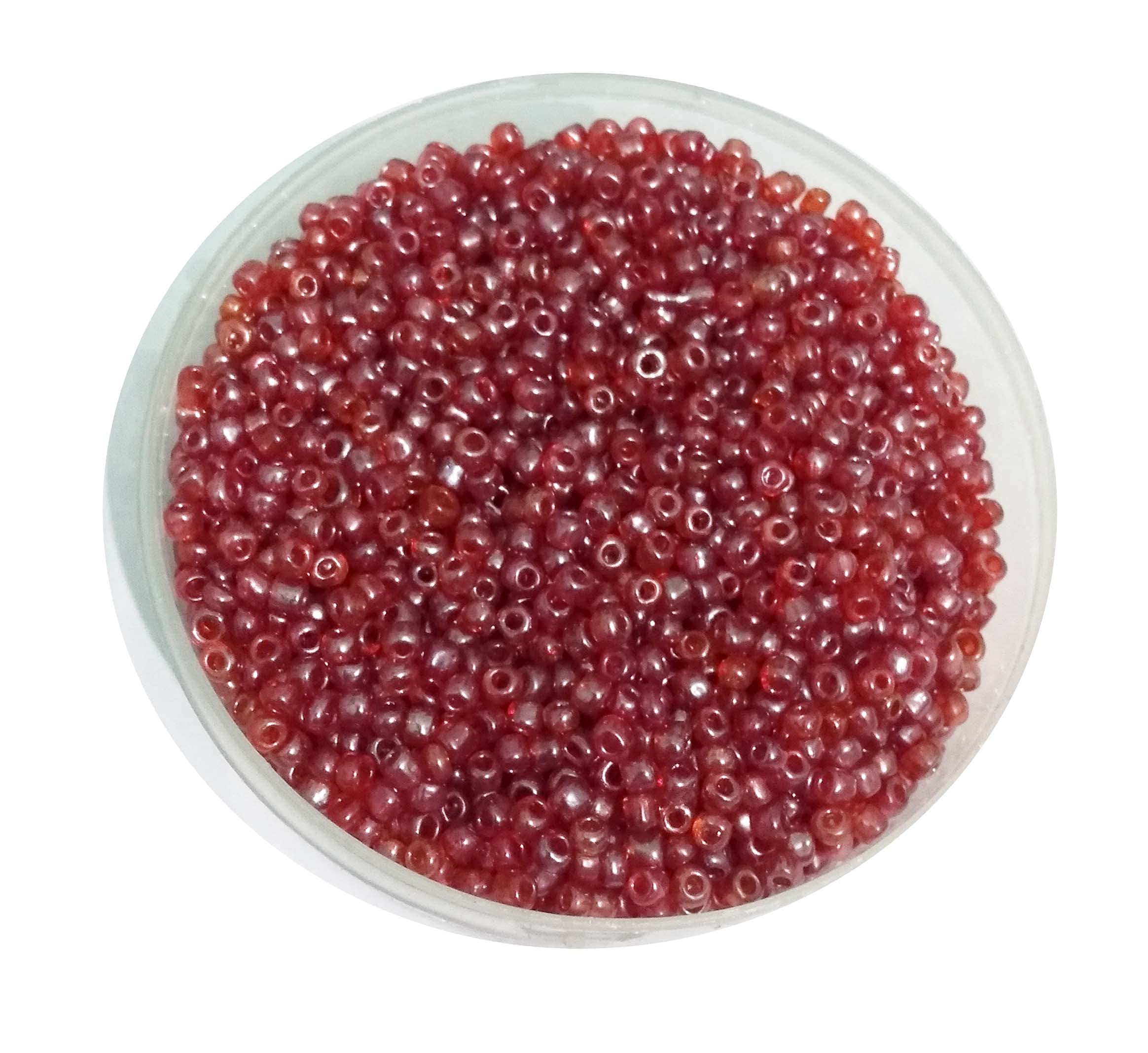 N Creation 8/0 200 gm red Trans Glass Beads for Art and Crafts for Jewellery Making for Decoration for Art & Crafts for Beadwork (17)