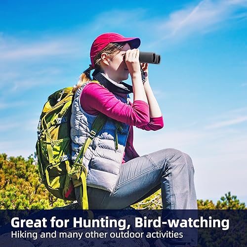 Miniatura 5 de Prismáticos para adultos, prismáticos impermeables HD de 8 x 42 pulgadas, prismas BaK4 y prismáticos protectores de goma para observación de aves,