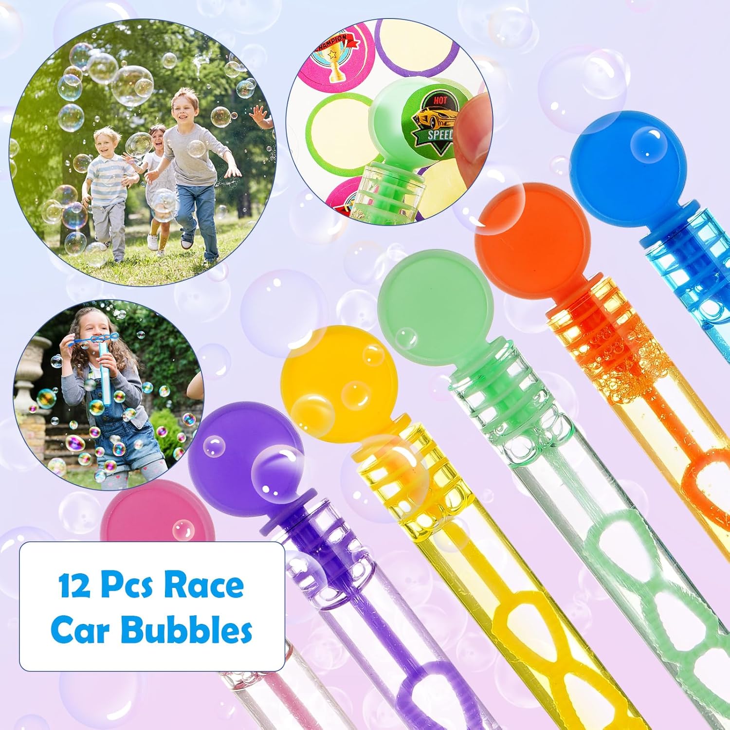 Vanblue 110Pcs Race Car Party Favors Themed Birthday Decorations Supplies Straw Bubble Slap Bracelet DIY Sticker Toy Gift for Boy Kids Treat Candy Bags Stuffers Classroom Rewards - Image 2