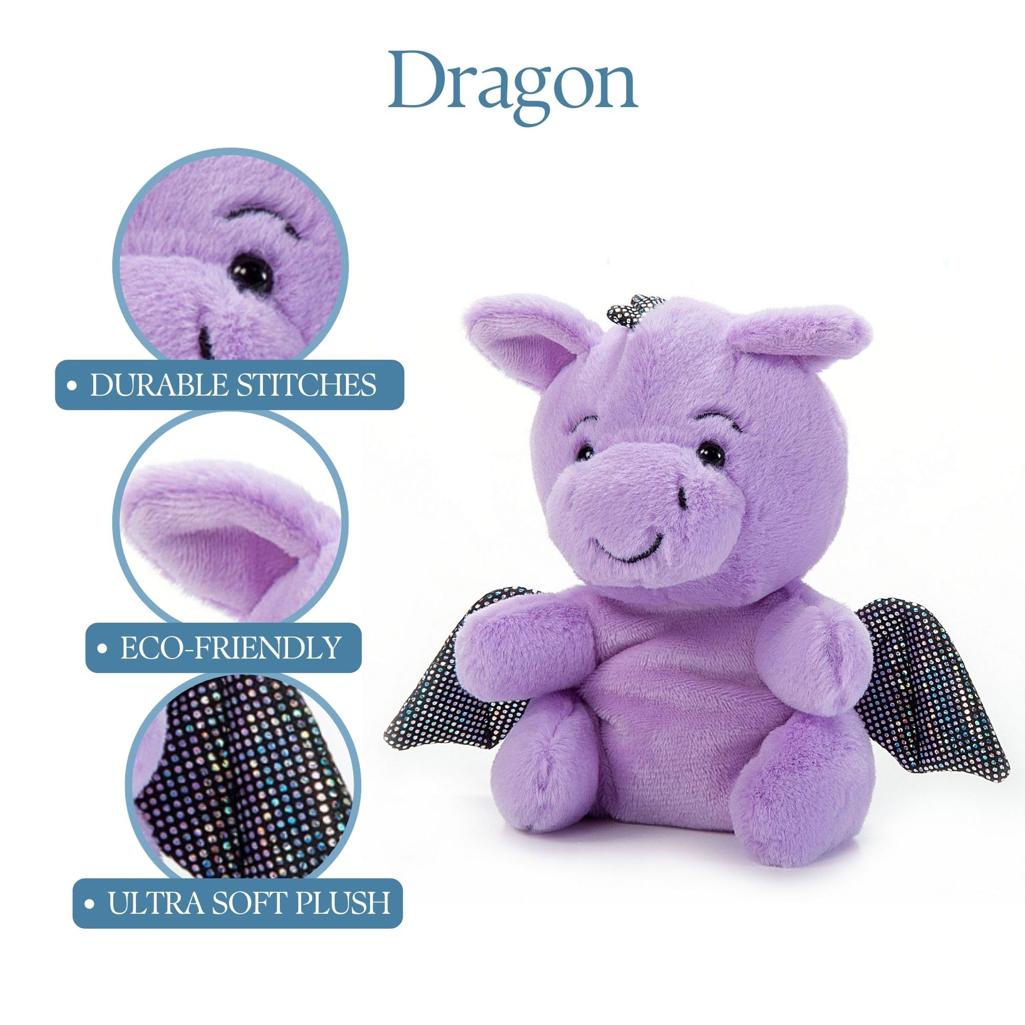 Amazon.com: The Petting Zoo Purple Dragon Stuffed Animal Plushie