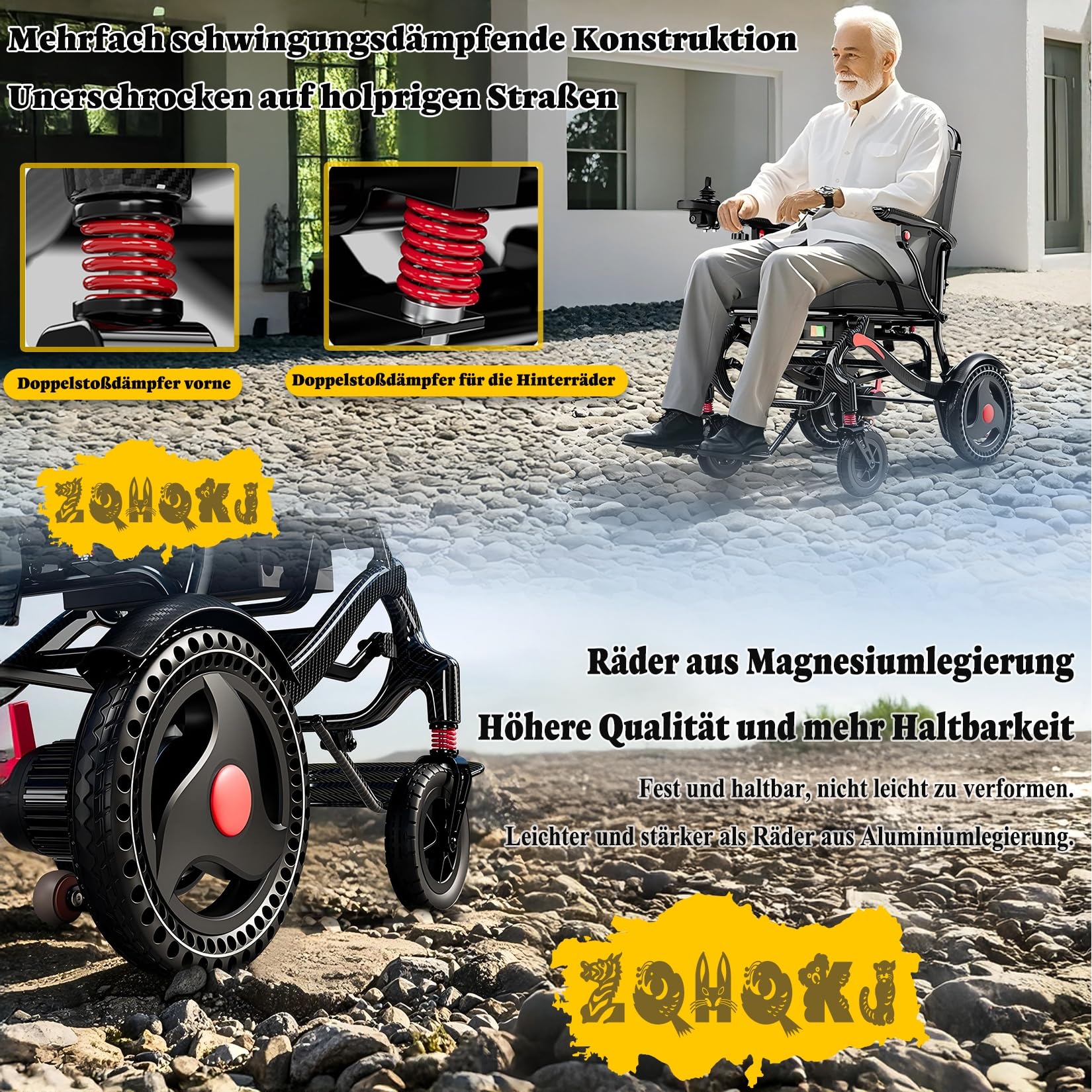Ultralekki elektryczny wózek inwalidzki, składany, 15,8 kg, bateria litowa, nośność 150 kg, ergonomiczny design, dla seniorów niepełnosprawnych, w podróży, zasięg 20-30 km, do wszystkich
