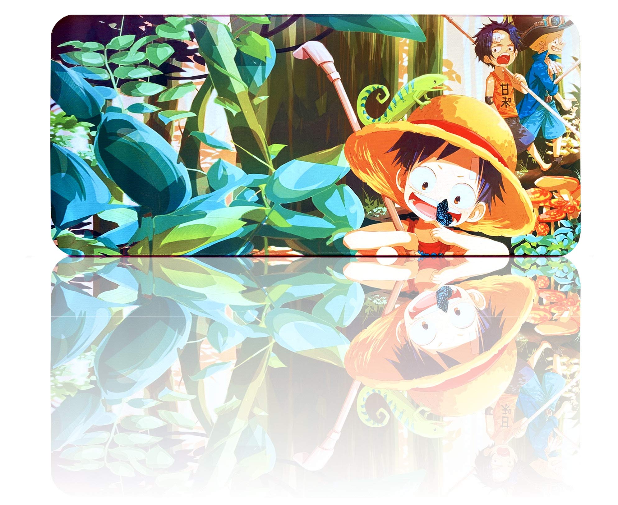 One Piece Mouse Pad,Large Gaming Anime Mousepad,Non-Slip Water-Resistant Rubber Cloth Mouse Mat(35.4"x15.7")