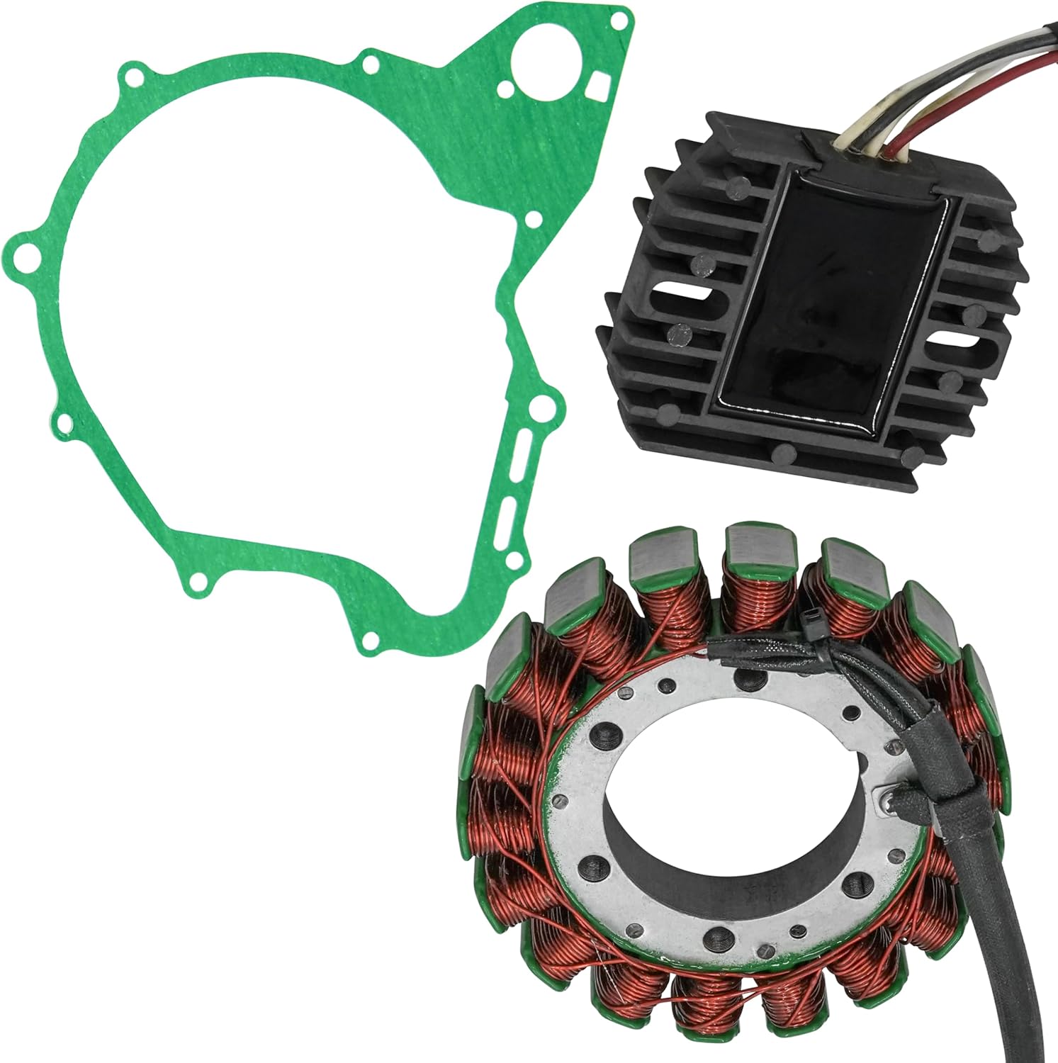 Caltric Stator and Regulator Rectifier with Gasket Compatible With Yamaha V-Star 650 Custom Xvs650 2001-2003