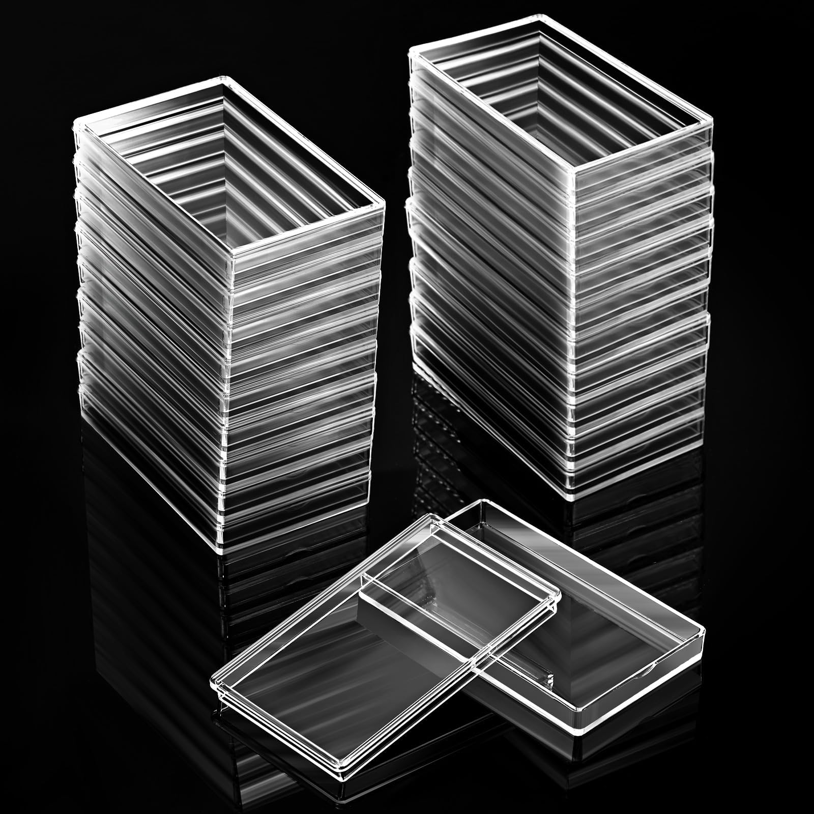 Ctosree 20 Pcs 10 oz Silver Bar Case Clear Gold Bar Storage Box Acrylic Storage Container Fit for 10 Ounce Silver Bars