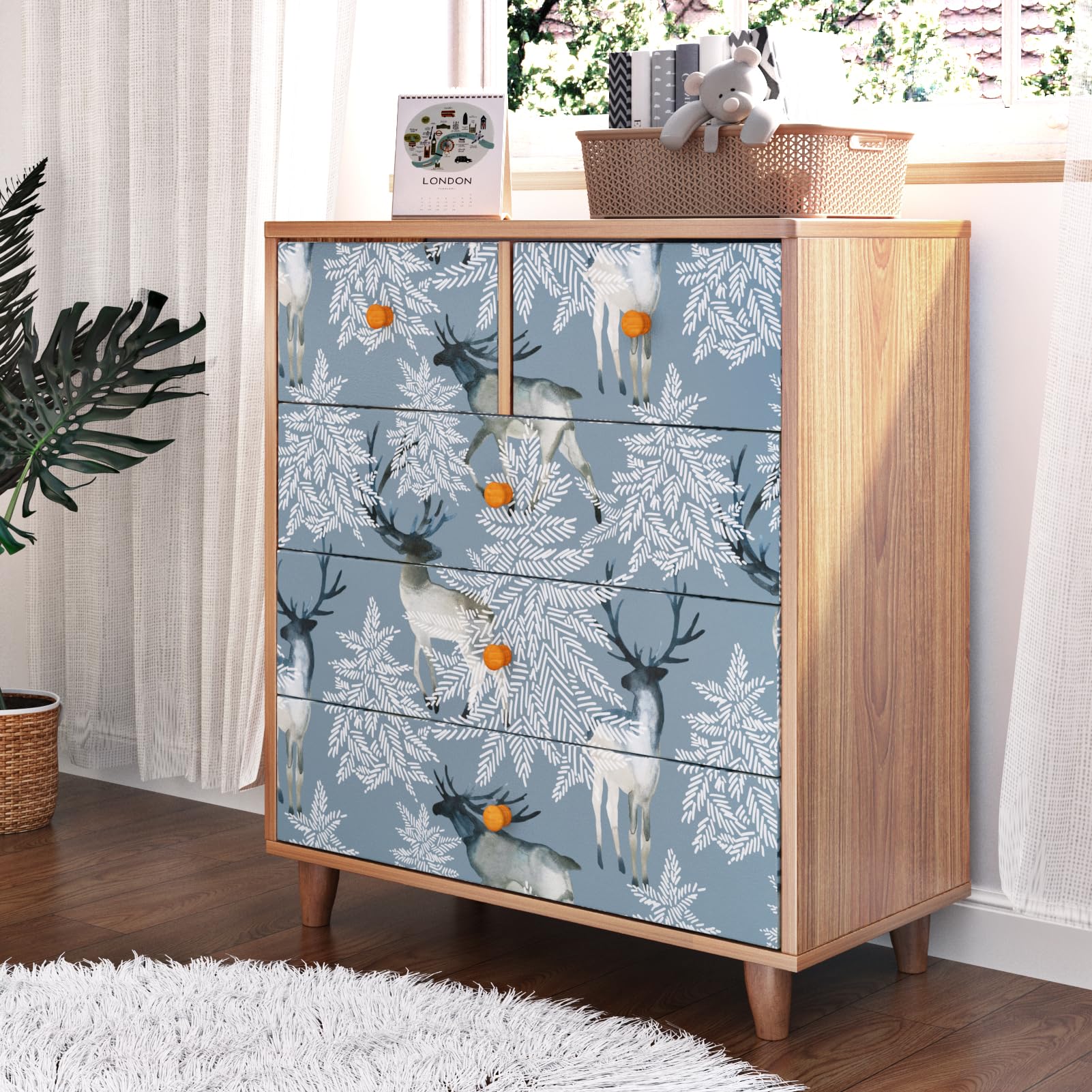 CAIT CHAPMAN HOME COLLECTION Mantel Tejido Jacquard Metálico Con Copos De Nieve