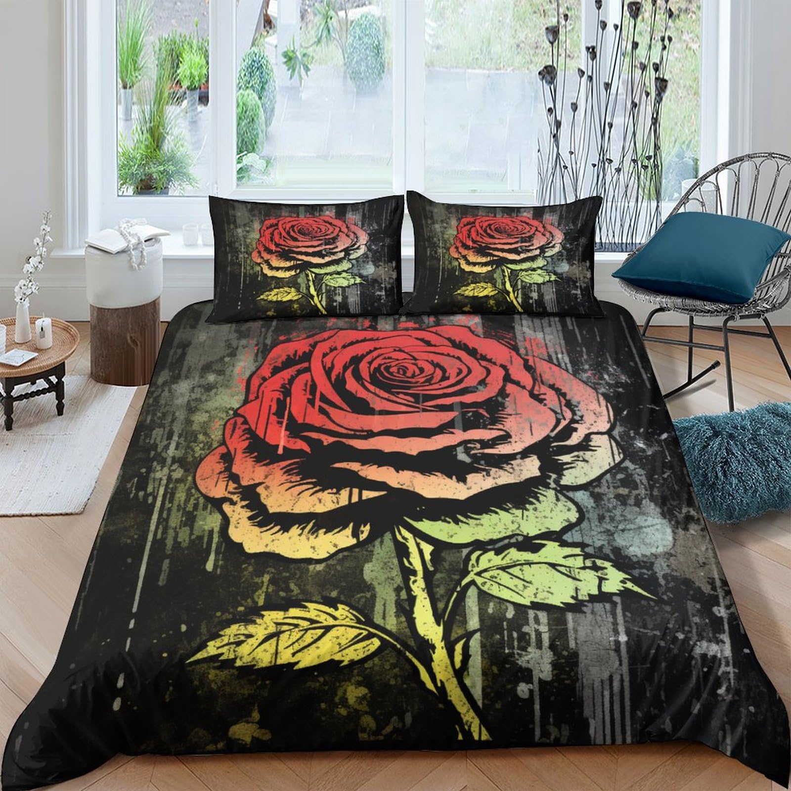 Housse de couette 3D avec fermeture éclair pratique king size