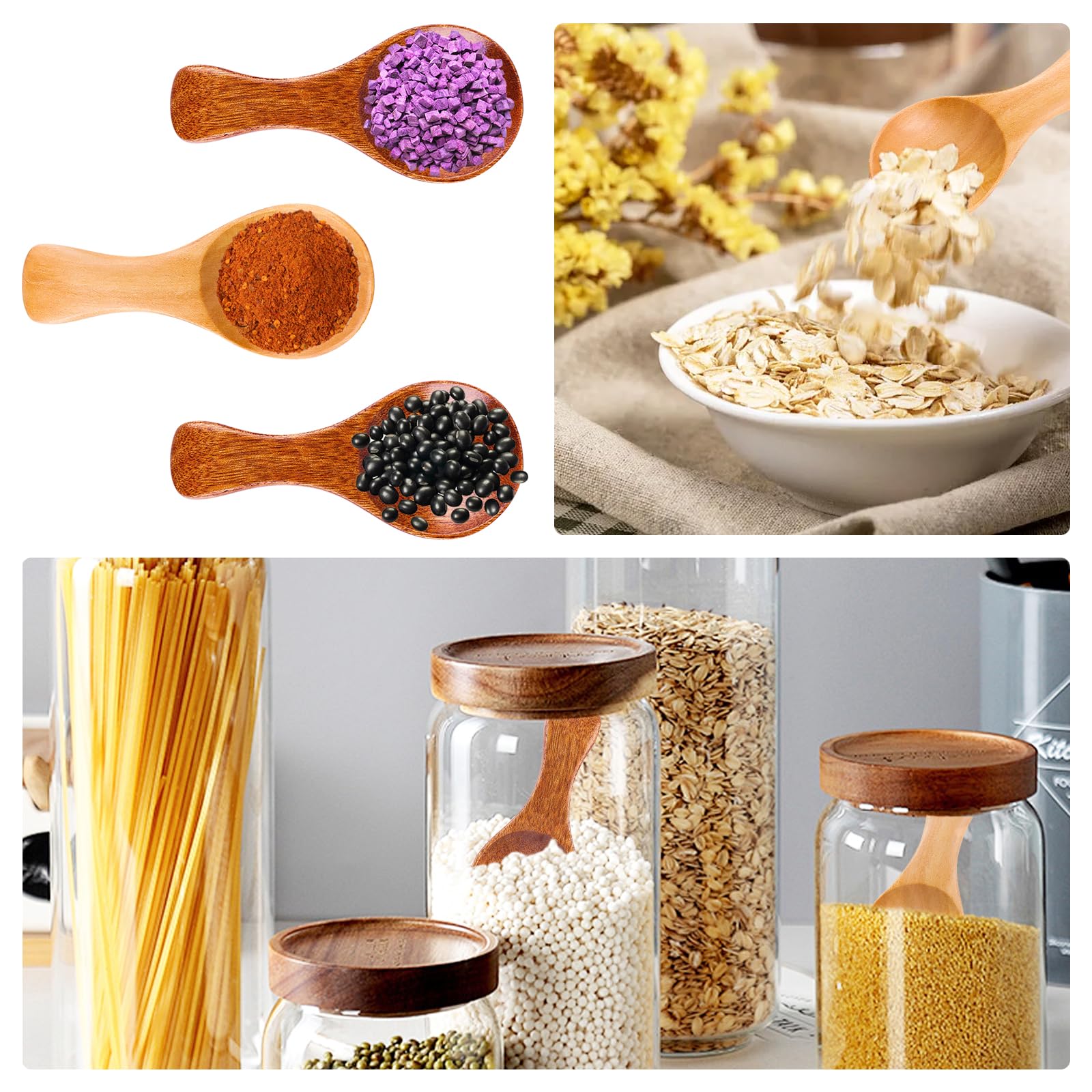 Set 20 Mini Cucchiai Di Legno - Per Sale, Zucchero, Spezie, Caffè - Foto 5