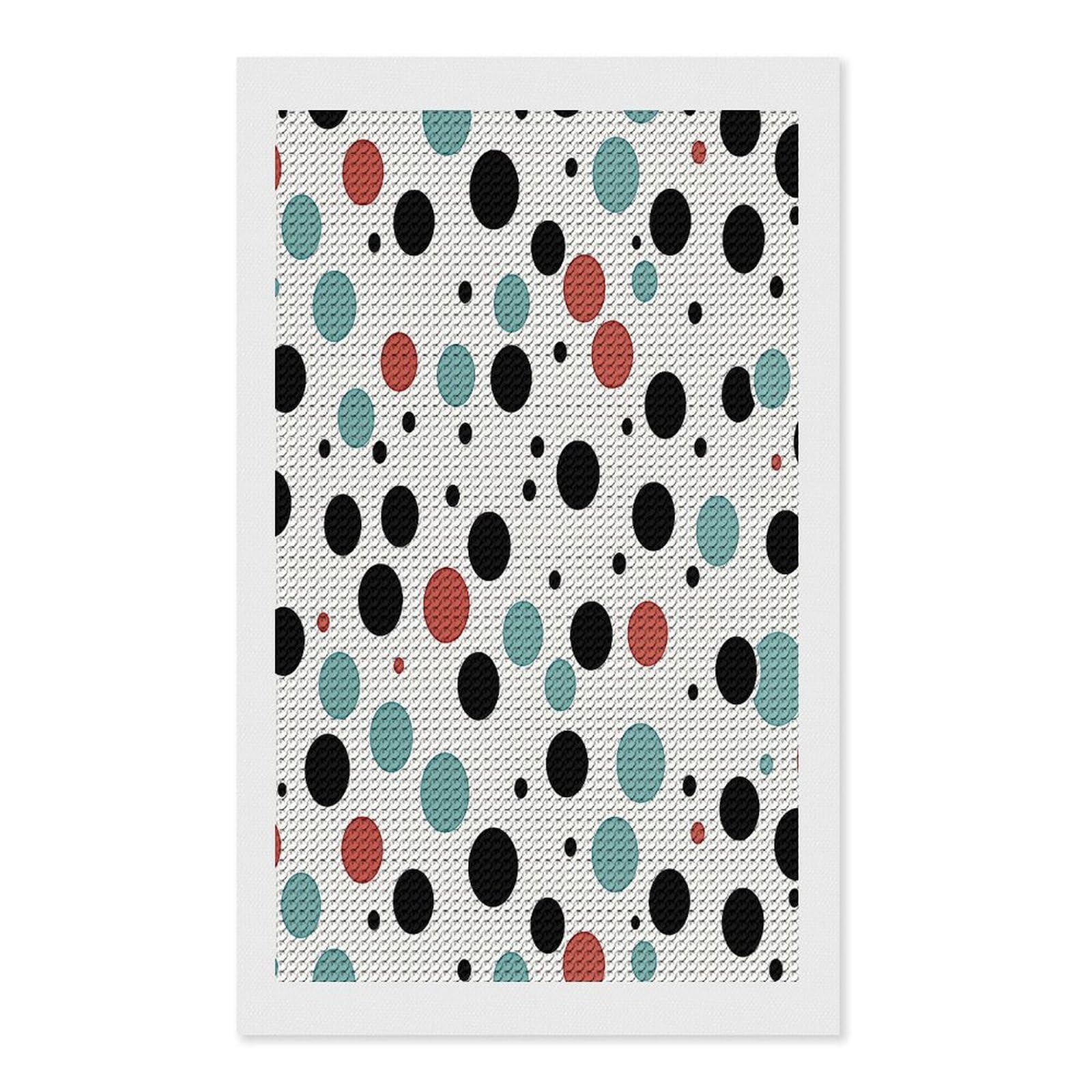 FekiLoot Polka Dot Diamond Painting Kits for Beginners DIY Diamond Art Kits for Adults Full Drill Round Diamond Dot Gem Art Painting Fun DIY Crafts for Home Kitchen Wall Decor Gift 12"x20"