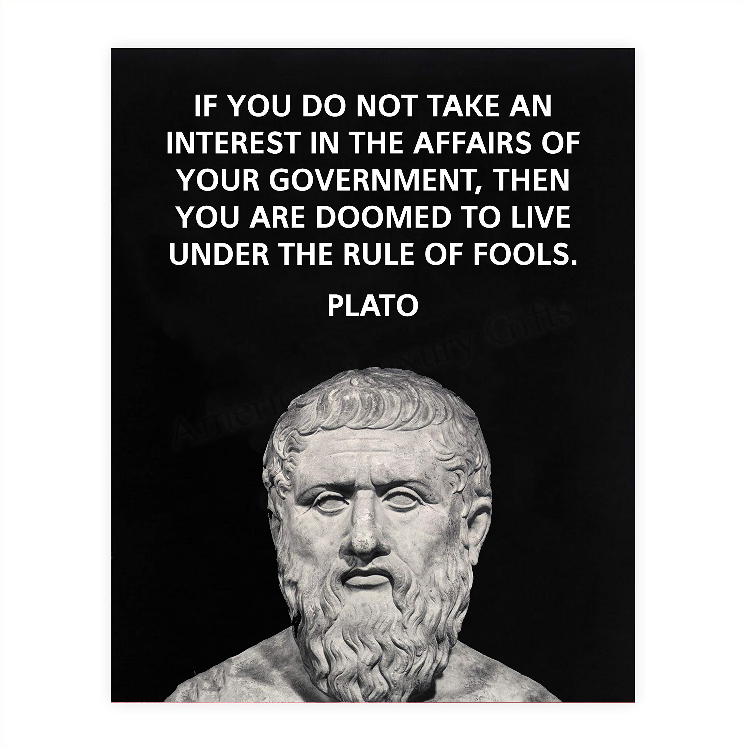 Plato Quotes On Politics Plato Quotes Wall Art-"Take Interest In The Affairs Of Your Government"- 8  X 10" Plato Bust-Typographic Print-Ready To Frame. Modern  Home-Office-School Wall Décor. Perfect Political-Philosophy Gift.: Buy  Online In India At Desertcart