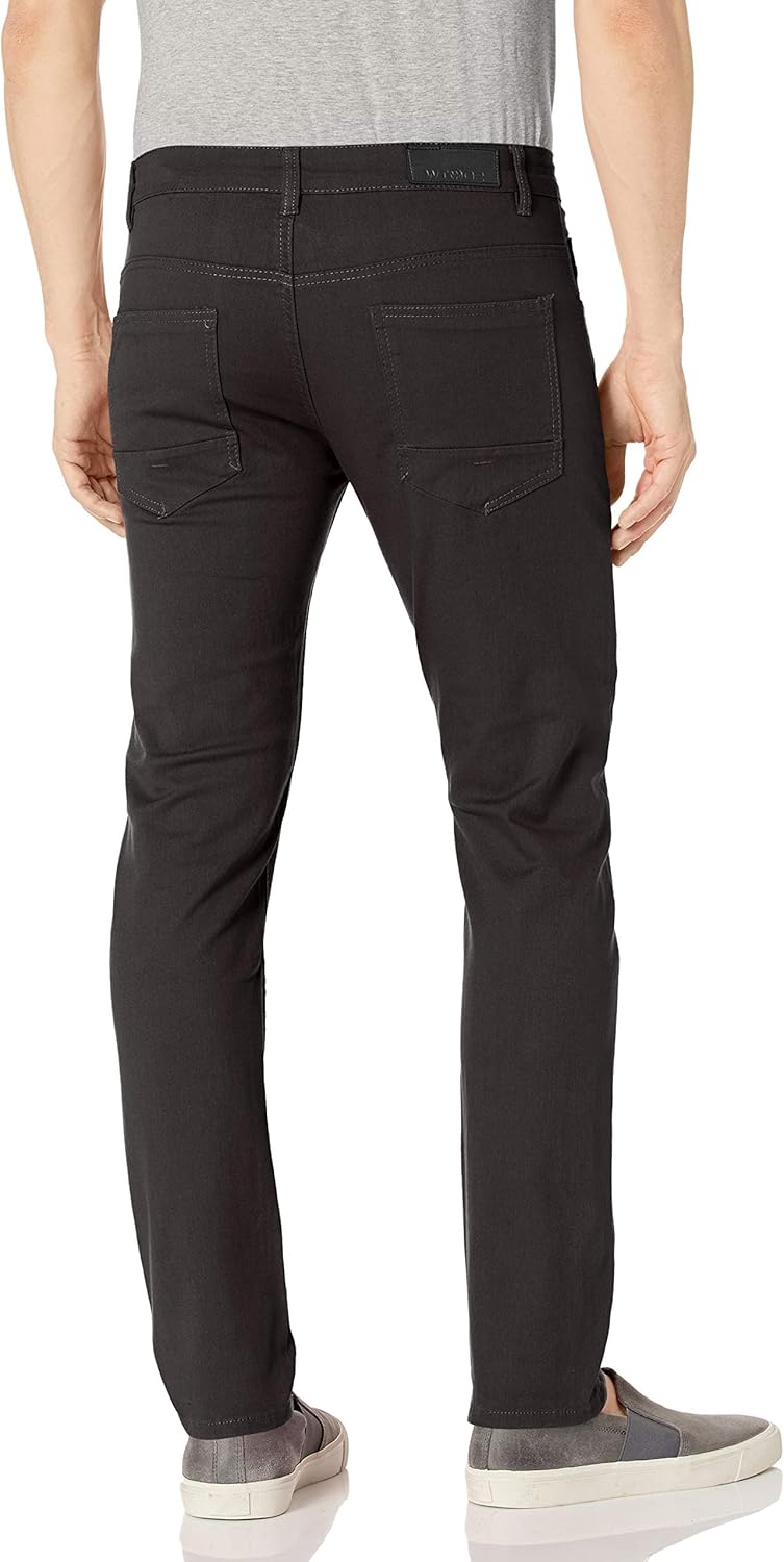 WT02 Mens Basic Color Twill Stretchable Skinny Pants - Image 2