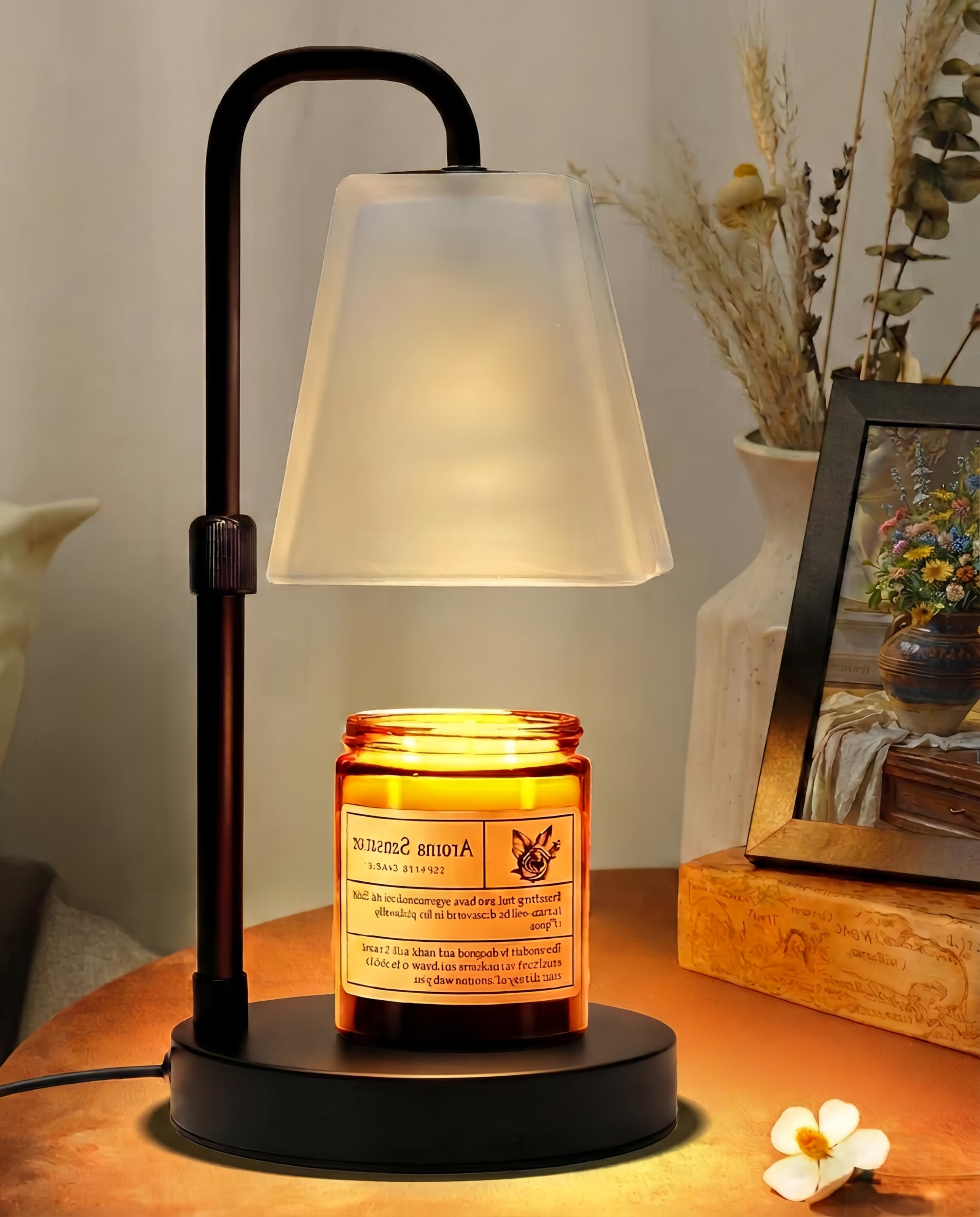 QUIGO Kerzenwärmer Lampe für Duftkerze im glas, Candle Warmer Lamp Home Decoration Dimmbare Kerzen mit Timer Lampe Schlafzimmer, Elektrische Table Lamp Bedside Mama Geschenk Freundin