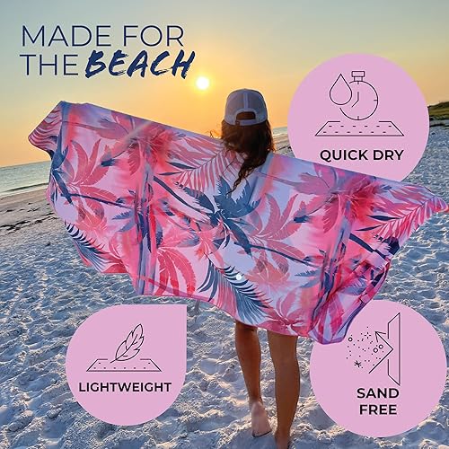 Miniatura 2 de Toalla de secado rápido para adultos  Extra grande, XL de 35 x 70 pulgadas  Toalla de natación de microfibra para piscina, playa, viajes  Sin arena,