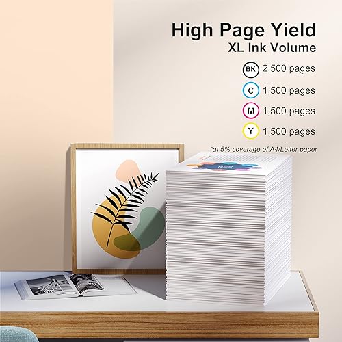 Miniatura 2 de 1200XL - Cartuchos de tinta compatibles con Canon Maxify 1200 con impresora PGI-1200 MB2720 MB2320 MB2020 MB2120 MB2350 (negro, cian, magenta,