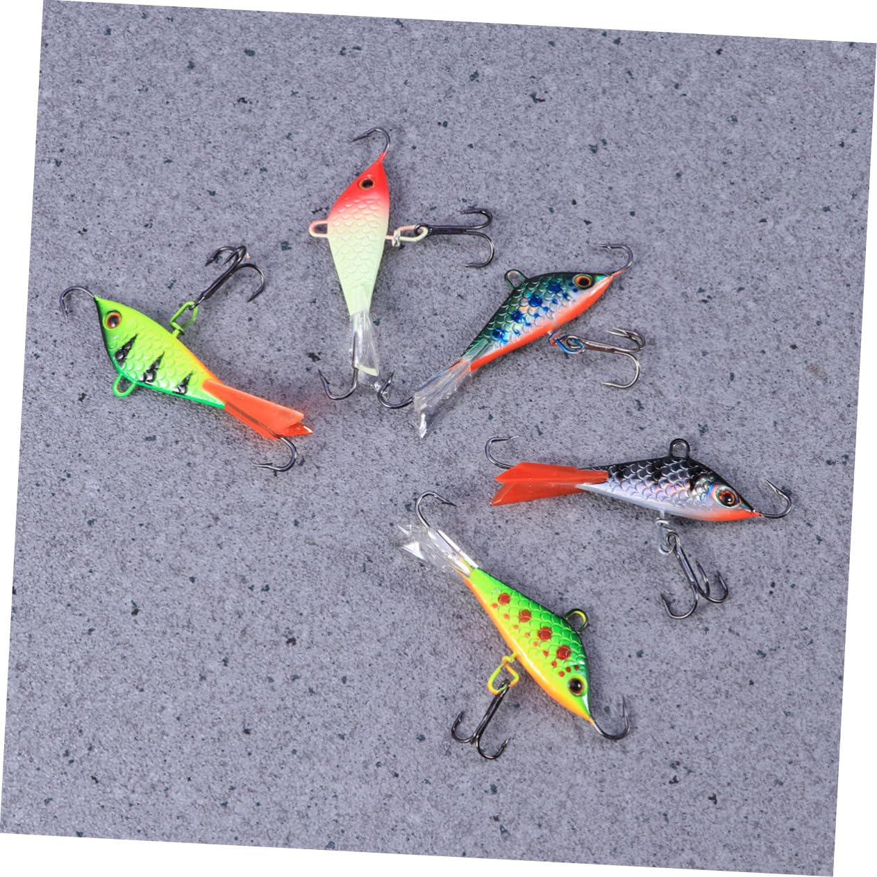 Mipcase 3 Set Di Esche Da Pesca Per Spigole 50 Mm 7 5 G Esche Artificiali Aspetto Realistico Esca in Metallo Duro Per Spigole E Lucci 5 Pz * 3