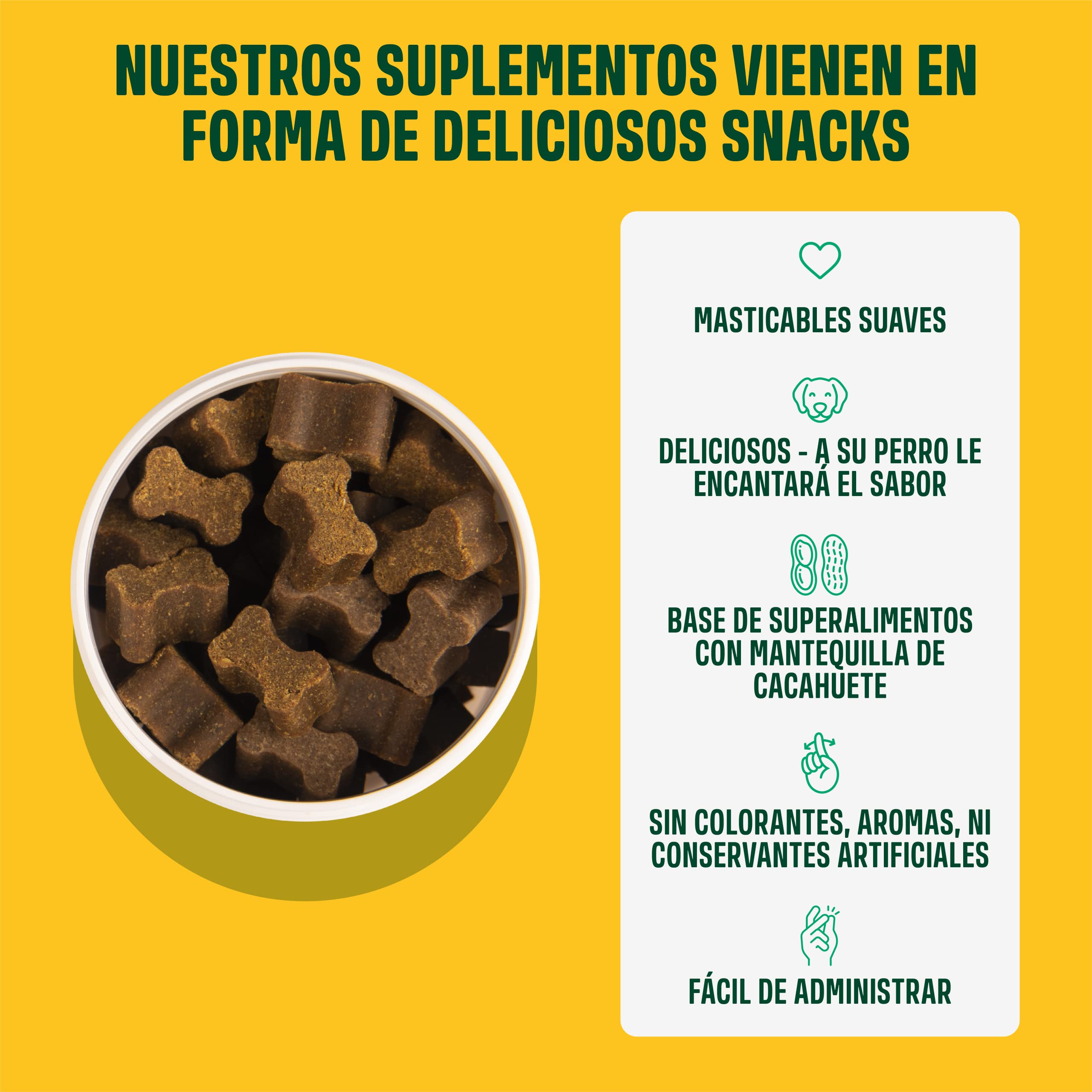 ivvi Probiotic Complemento Alimenticio para Perros Bienestar Digestivo – Probióticos, Calabaza, Avena, Semillas de Lino y Calabaza - 60 Deliciosas Golosinas Vegetarianas, 270g