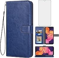 Vista 8 de Asuwish Funda compatible con Samsung Galaxy A50, protector de pantalla de vidrio templado y funda de piel con tapa para tarjetero, accesorios