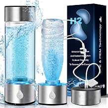 Hydrogen Water Bottle Generator 3 in 1, Hydrogen Water Mark Up to 4000PPB, 1 Pack