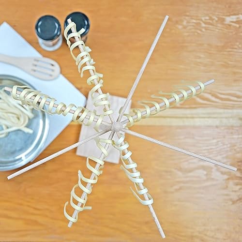 Miniatura 6 de Estante de secado de pasta de madera - Secador de pasta plegable, estante colgante para máquina y fabricante de pasta, idea de regalo de cocina