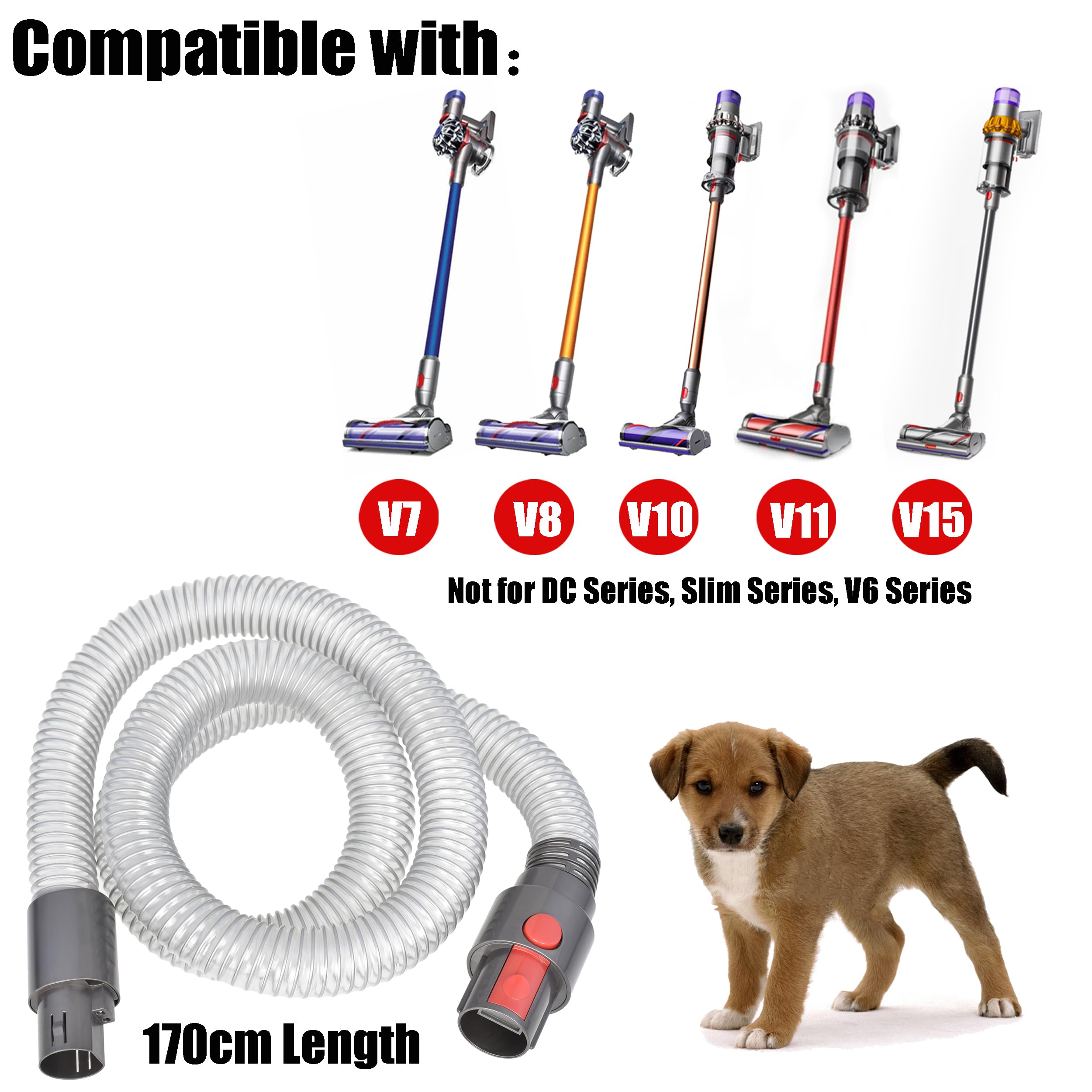 Italdos Kit Tosatrici Toelettatura compatibile per Dyson V7 V8 V10 V11 V15 spazzole autopulenti per cani e gatti, kit Spazzole Tosatrice per Animale Domestici