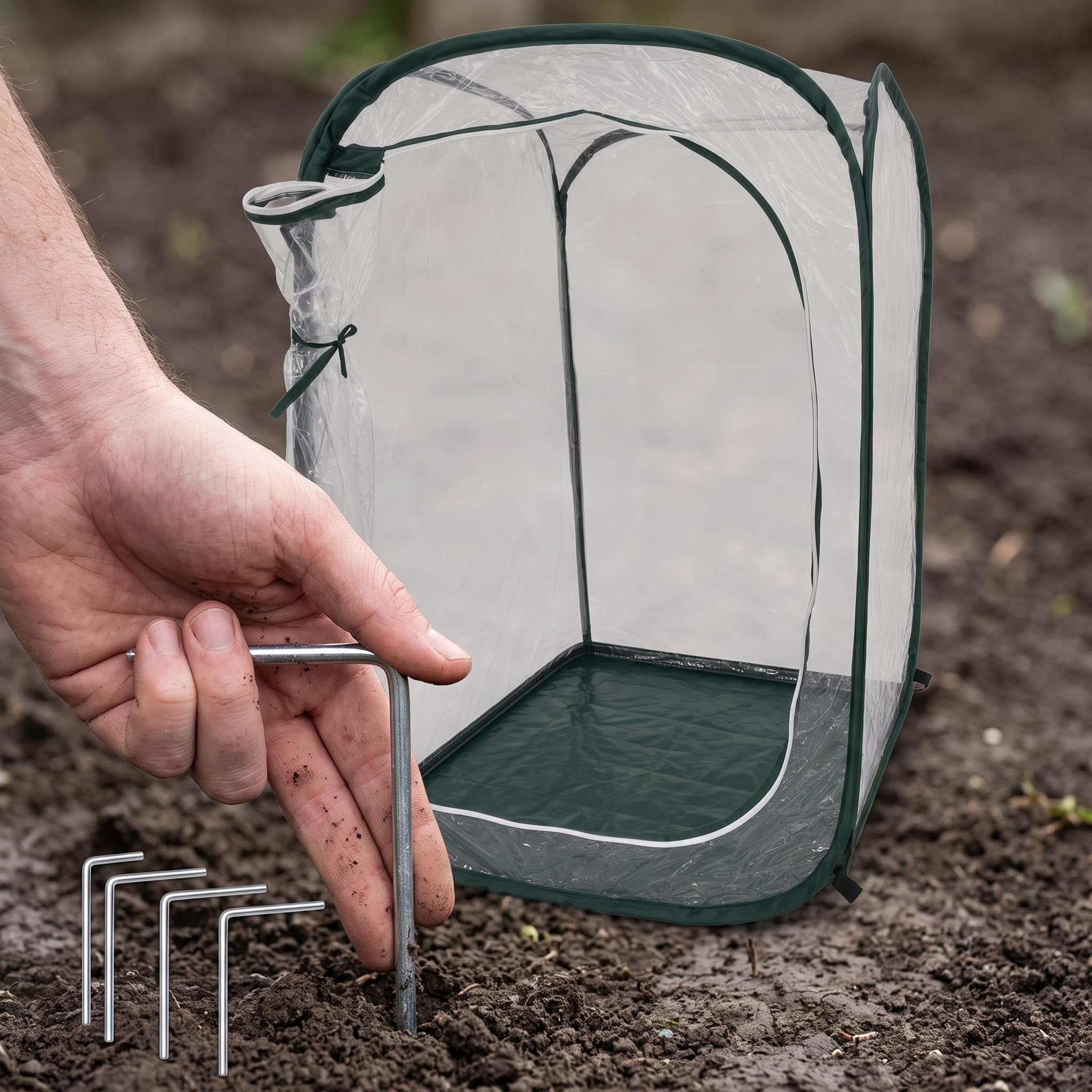 Mini Serra da Giardino Invernale, Serra Trasparente in PVC per Orto e Giardino, serre per orto