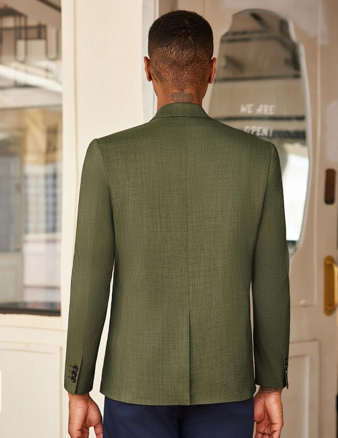 COOFANDY Men's Casual Blazer Slim Fit Lightweight Sport Coat One Button Suit Jacket - Image 4