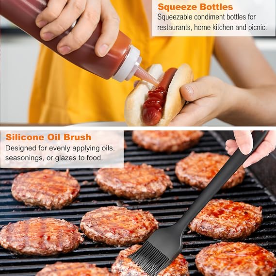 grilljoy Professional Flat Top Griddle Accessories Kit for Blackstone 28PCS | Complete Smash Burger Press, Spatula Set, Basting Cover, Grill Tools, Outdoor BBQ Camping Cooking Gift Set for Men