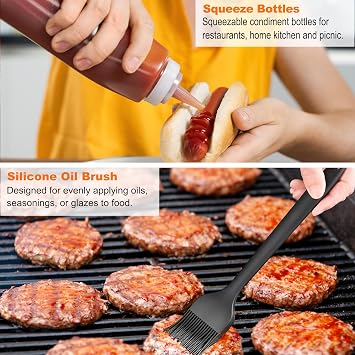 grilljoy Professional Flat Top Griddle Accessories Kit for Blackstone 28PCS | Complete Smash Burger Press, Spatula Set, Basting Cover, Grill Tools, Outdoor BBQ Camping Cooking Gift Set for Men