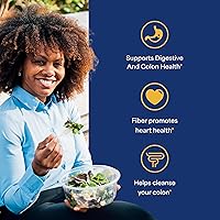 Vista 3 de Puritan's Pride Herbal Ease - Cáscaras de psyllium de 500 mg, suplemento dietético para apoyo a la salud digestiva, colon y corazón, cápsulas