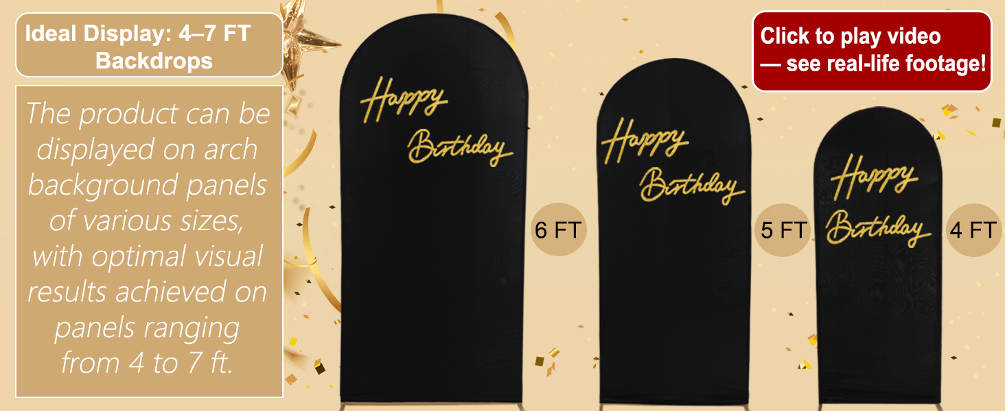 Cartel Feliz Cumpleaños para Fondo de Tela miniatura 7