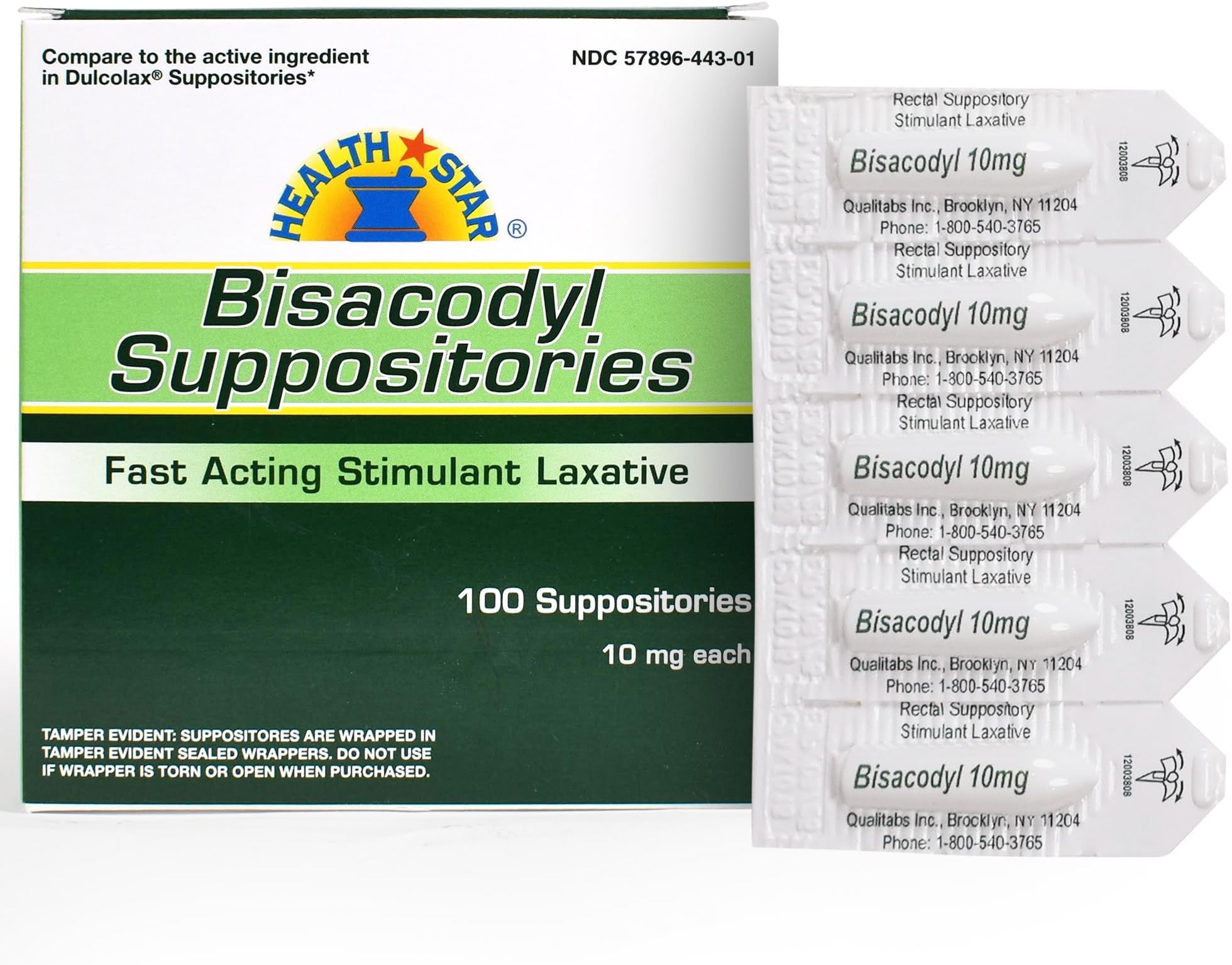 GeriCareBisacodyl Suppositories, Fast Acting Laxative 100 Count (Pack of 1)