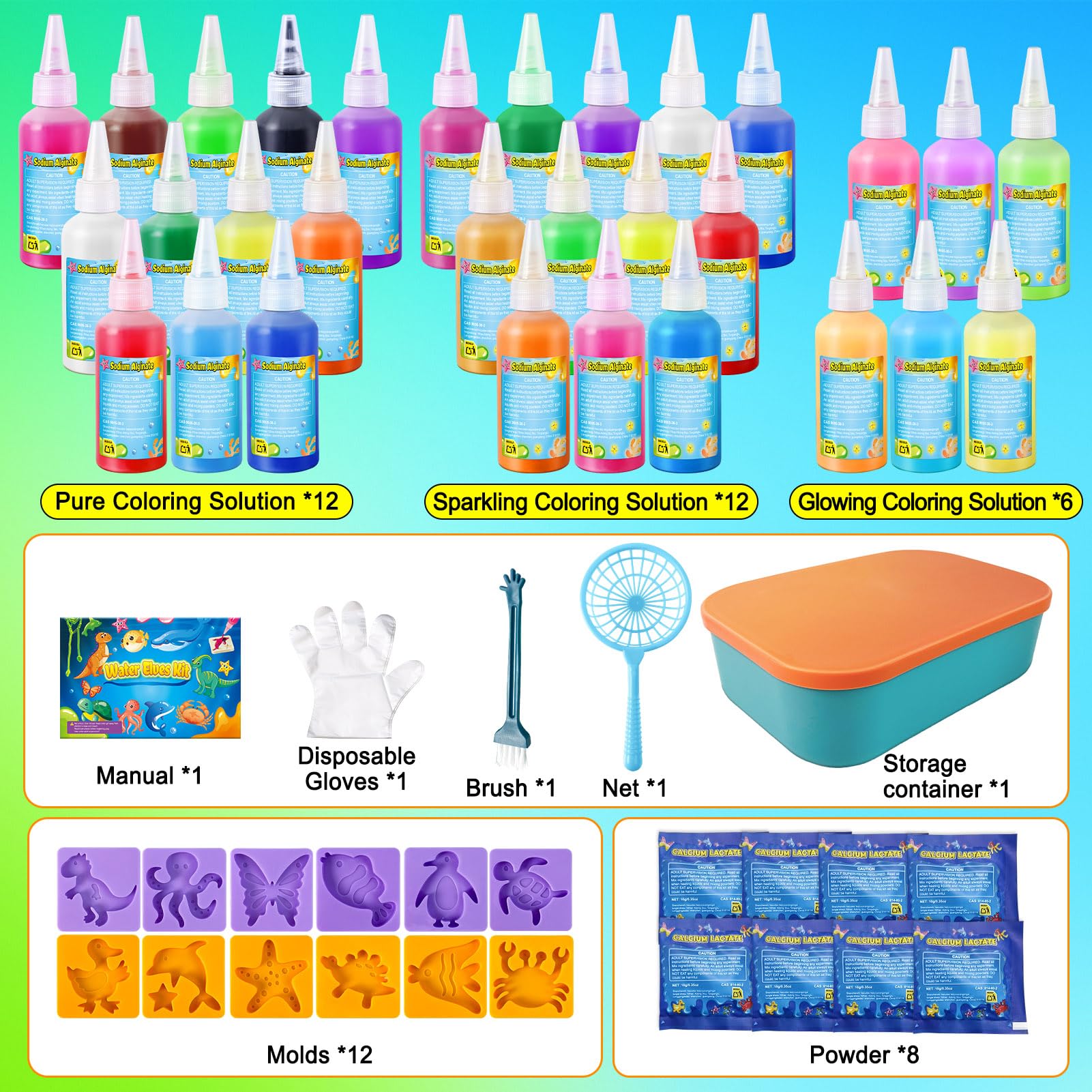 JOPSHEEN Magic Water Elf Con 30 Colores De Gel Acuático, Kit De Duendes De Agua Para Niños, Juguete STEM Y Manualidad