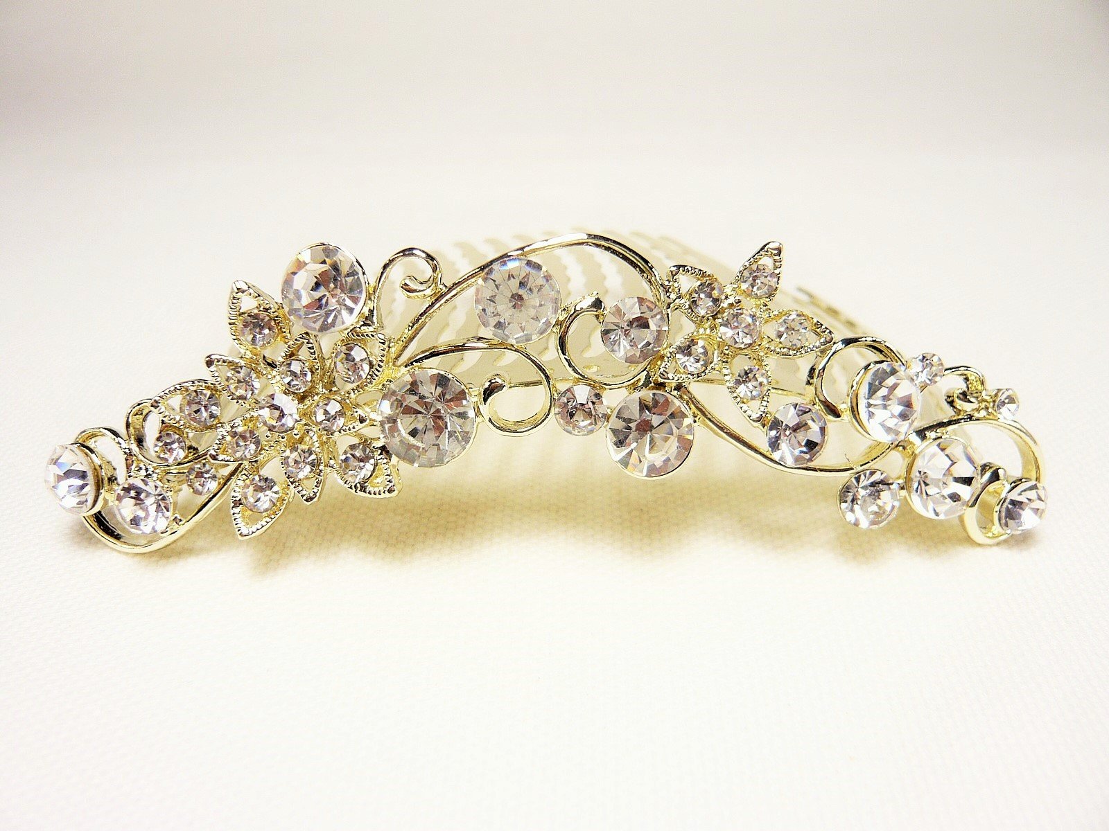 夜会巻きコーム パール スワロフスキー フラワー 110038　ロジューム 楽天市場】【夜会巻きコーム】☆リリウム［ゴールド パール 花