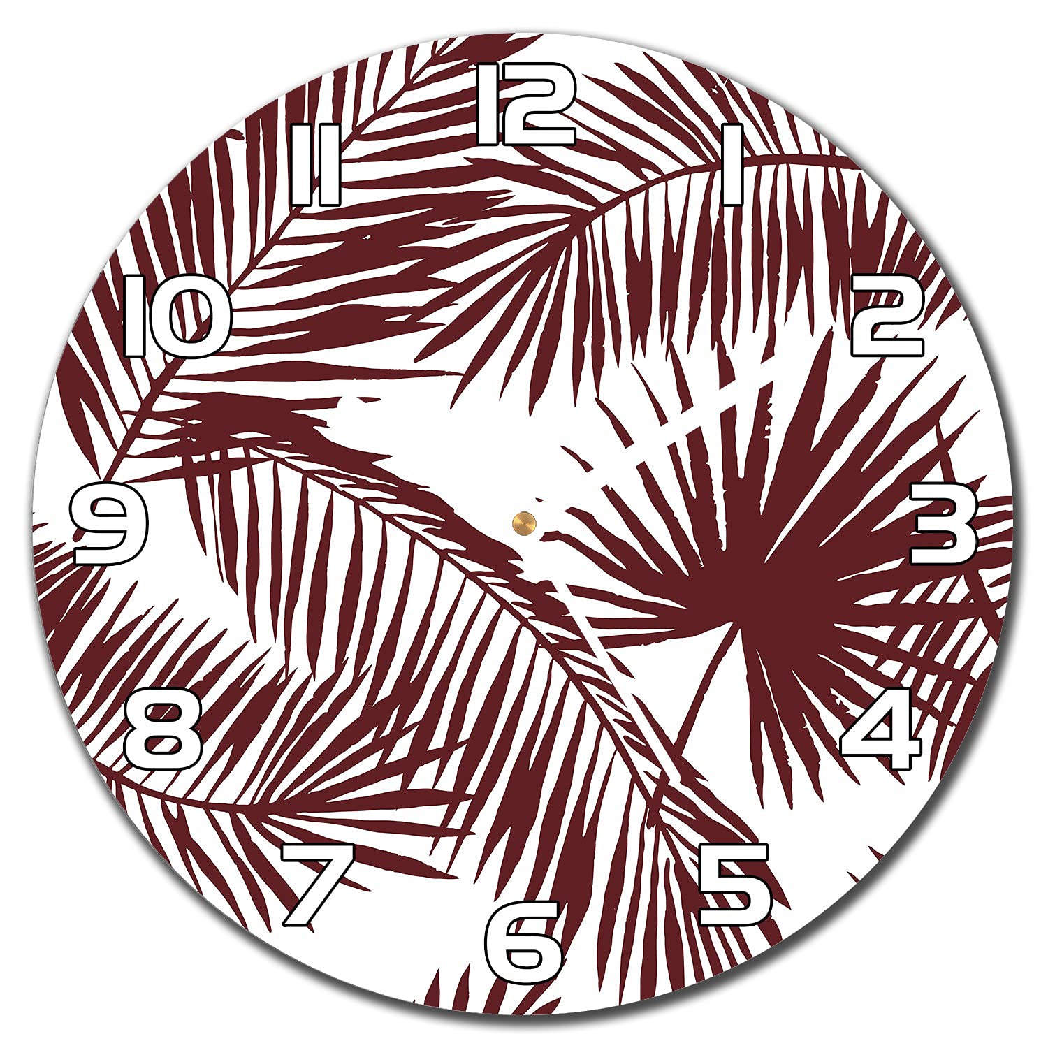 Horloge en verre de salon moderne pour une décoration murale tropicale chic