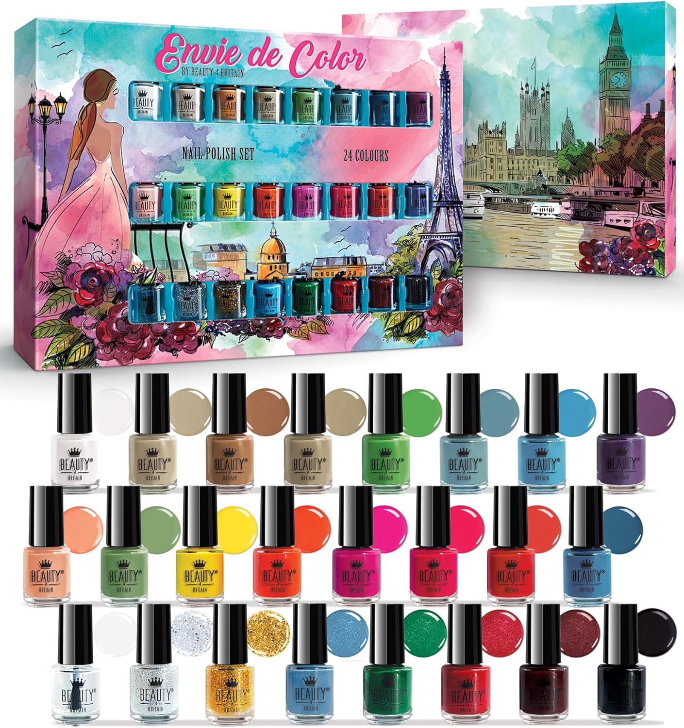 Envie de Color Nagellakset – Complete Collectie van Helder, Parel, Pastel en Klassieke Kleuren in een Designer Doos (Set #A)