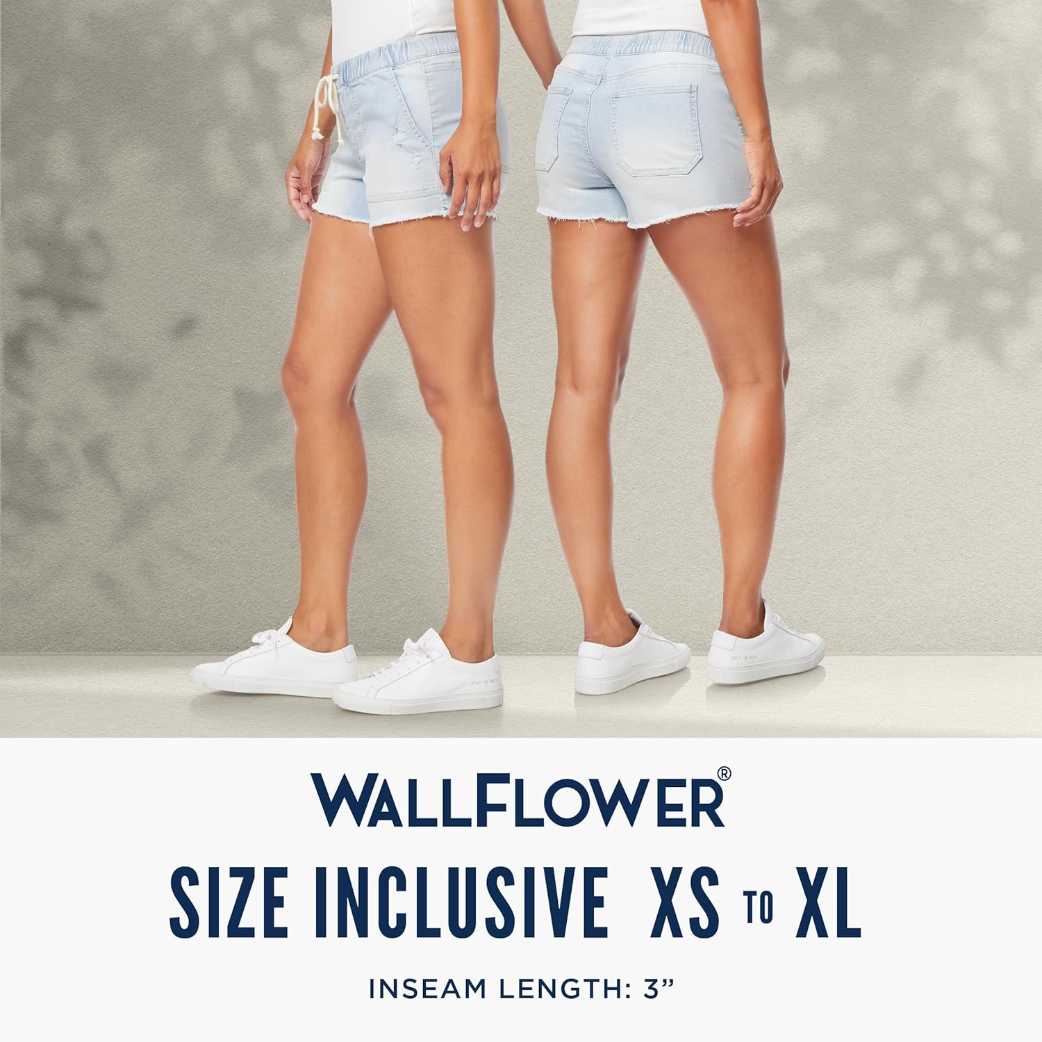 WallFlower Womens Tomboy Jogger Shorts Denim Mid-Rise Insta Stretch Juniors - Image 7