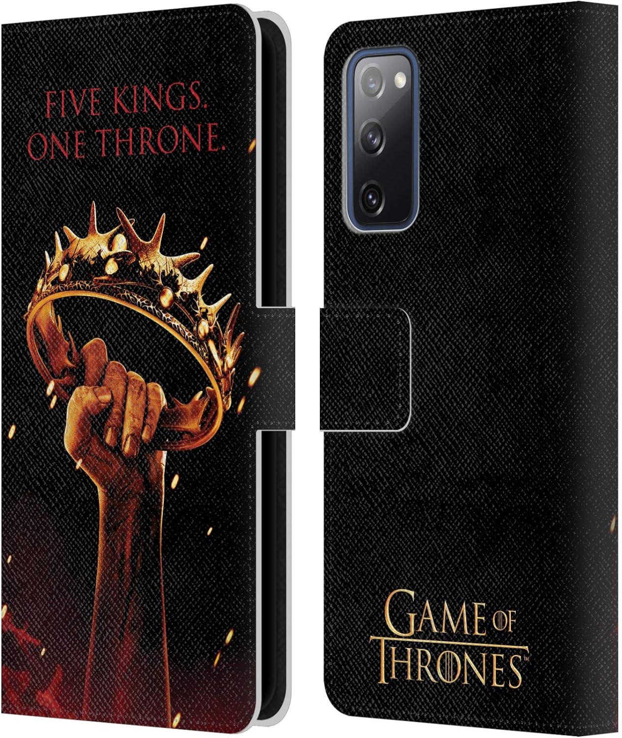 Head Case Designs Officially Licensed HBO Game of Thrones Iron Throne Key Art Leather Wallet Case Compatible with Samsung Galaxy S20 FE / 5G