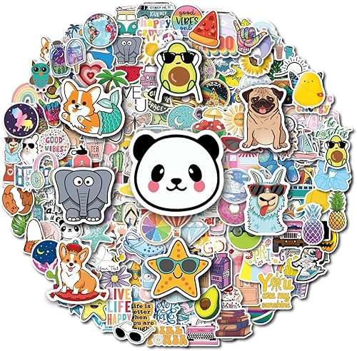 Miniatura 1 de 100 calcomanías de Navidad, calcomanías de vinilo de Feliz Navidad para niños, divertidas calcomanías navideñas para botellas de agua, calcomanías