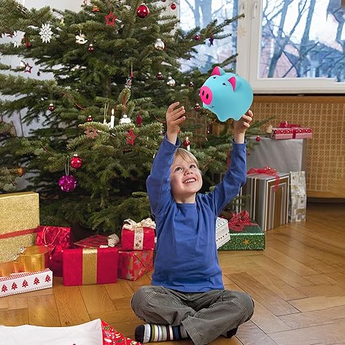 Miniatura 8 de Alcancía para niñas para niños, alcancía de plástico rosa claro, juguete lindo, alcancía irrompible para niños, banco de dinero para niños pequeños,