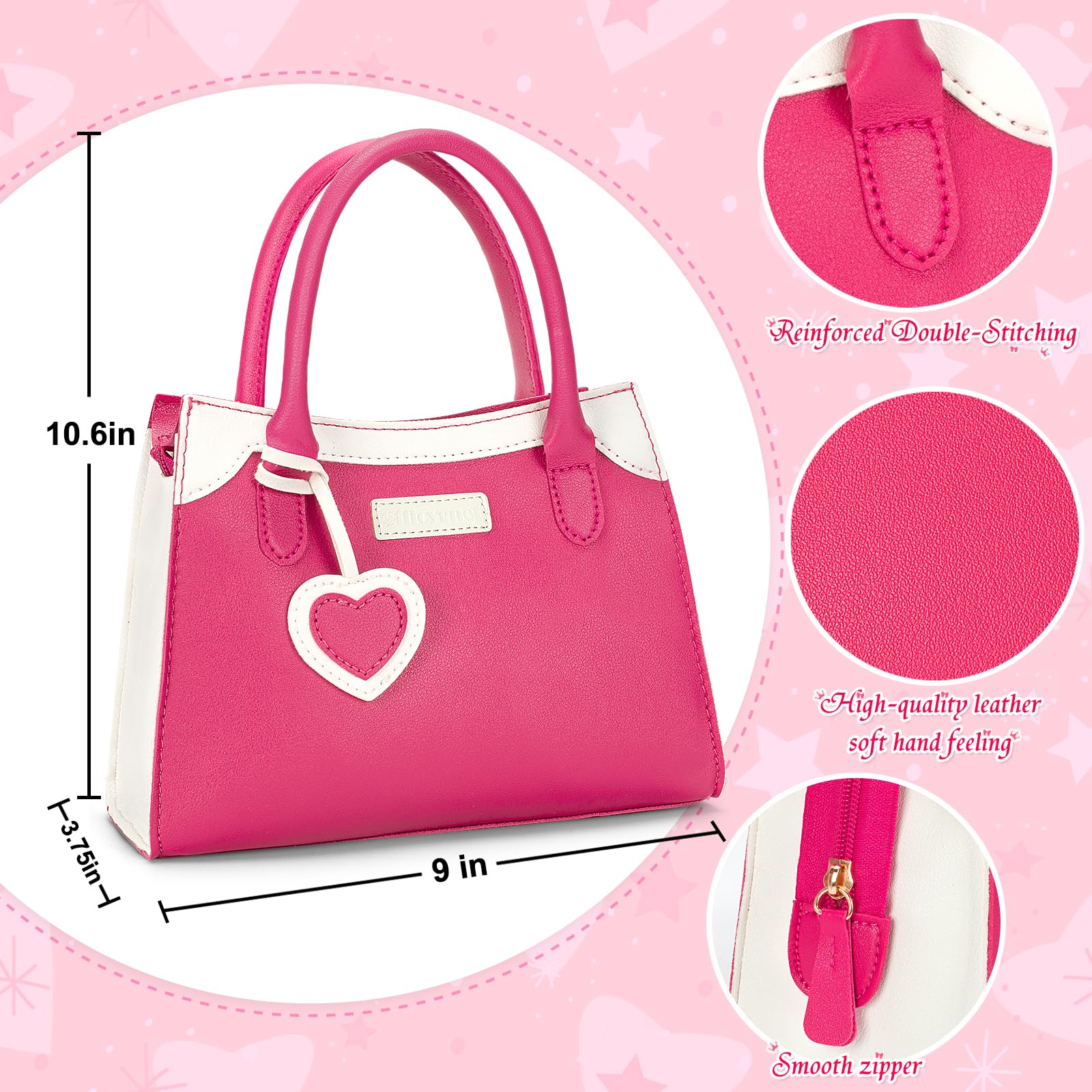Bolso de juego para niñas pequeñas, juguetes de princesa para niñas de 3, 4, 5, 6, 7, 8 años, bolso para niños pequeños con accesorios, bolso de juguete para niños de cumpleaños para niñas 2