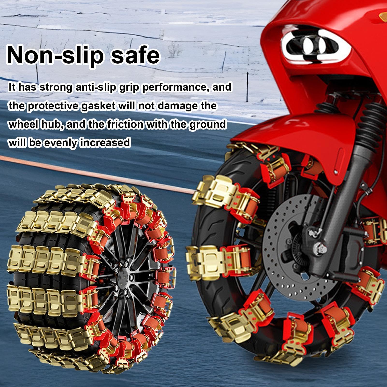 Cadenas Antideslizantes Para Nieve Y Hielo En Neumáticos De Automóvil Rueda